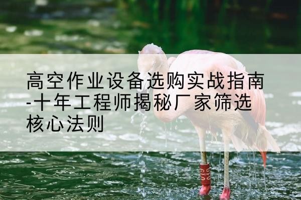 常州剪叉式升降机厂家-高空作业设备选购实战指南-十年工程师揭秘厂家筛选核心法则